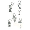 *VINO 3* Silvertone  Cast Pewter Charm Assortment