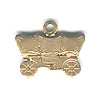 1/2" Stamped Brass Chuck Wagon Charm