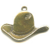 5/8" x 7/8" Goldtone Pewter Western Hat Charm