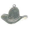 5/8" x 7/8" Silvertone Pewter Western Hat Charm