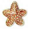 17mm Gold & Copper Cloisonne STARFISH Beads