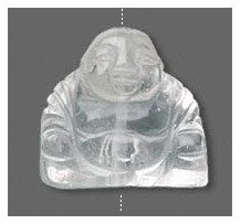 21x24mm 3-D Crystal Rock Quartz BUDDHA Pendant/Focal Bead