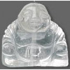 21x24mm 3-D Crystal Rock Quartz BUDDHA Pendant/Focal Bead