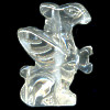 20mm Crystal Rock Quartz 3-D GRIFFIN Bead