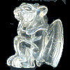 20mm Crystal Rock Quartz 3-D GARGOYLE Bead