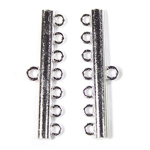 5x30mm 7-Strand Silvertone End Bars