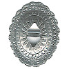 26x32mm Antiqued Nickel Plated Slotted Western Oval CONCHO