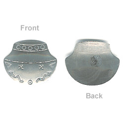 25x31mm *Vintage* German Silver Southwest Pottery CONCHO Blank