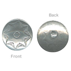 20mm *Vintage* German Silver Round Domed Star CONCHO Blank