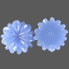 6x25mm Cornflower Blue Chalcedony Quartz FLOWER Beads