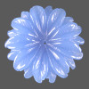 30mm Cornflower Blue Chalcedony Quartz FLOWER Bead