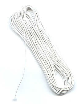 3 ft. White 1mm ELASTIC BEADING CORD