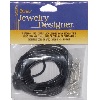 Darice Jewelry Designer® 2mm Black Leather Cord NECKLACE KIT with Silvertone Findings