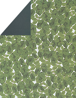 8½ x 11 *Teal/Green Leaves* Double-Sided CARD STOCK Paper