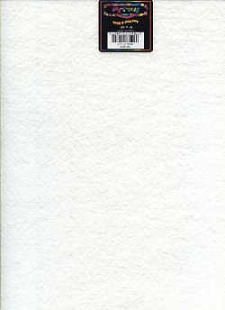 Stick-It-Felt® 9" x 12" (Stiffened) Self-Adhesive CRAFT FELT Sheet - White