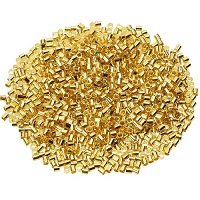 1.5mm Electroplated Brass CRIMP TUBES #1 (1mm Opening) - Goldtone