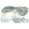 14x20mm Crystal Rock Quartz 3-D BEAR Animal Fetish Bead