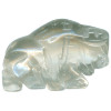 15x22mm Crystal Rock Quartz 3-D BUFFALO Animal Fetish Bead