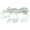 11x22mm Crystal Rock Quartz COUGAR/MOUNTAIN LION Animal Fetish Bead