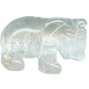 15x20mm Crystal Rock Quartz 3-D ELEPHANT Animal Fetish Bead