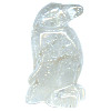 12x22mm Crystal Rock Quartz 3-D PENGUIN Animal Fetish Bead