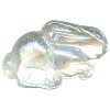 14x20mm Crystal Quartz 3-D RABBIT Animal Fetish Bead