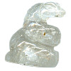 15x20mm Crystal Rock Quartz 3-D SNAKE Animal Fetish Bead