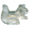 16x22mm 3-D Crystal Rock Quartz SQUIRREL Animal Fetish Bead