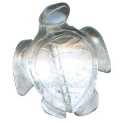 20x22mm Crystal Quartz SEA TURTLE Animal Fetish Bead