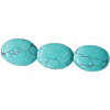 12x16mm Blue Matrix Chalk Turquoise OVAL Beads