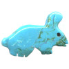 15x25mm Blue Chalk Turquoise RABBIT Animal Fetish Bead