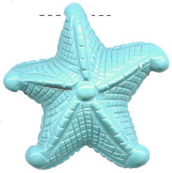 60x62mm Blue Chalk Turquoise STARFISH Focal / Pendant Bead