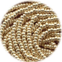 Czech PRECIOSA ORNELA 11/o SEED Beads - Metallic Gold