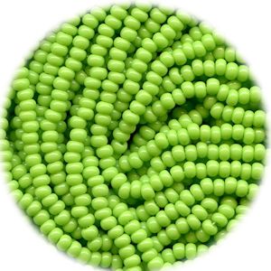 Czech PRECIOSA ORNELA 11/o SEED Beads - Opaque Lime Green