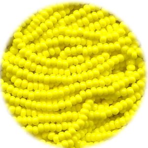 Czech PRECIOSA ORNELA 11/o SEED Beads - Opaque Lemon Yellow