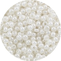 Czech JABLONEX™ 11/o SEED BEADS - Pearl White Ceylon  (57102)