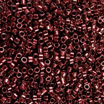 DB0012: 11/o MIYUKI DELICAS™ - Metallic Dark Raspberry (Galvanized)