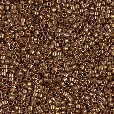 DB0022L: 11/o MIYUKI DELICAS™ - Metallic Light Bronze (Galvanized)