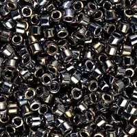 DB0026: 11/o MIYUKI DELICAS™ - Metallic (Galvanized) Dark Steel Irid. (AB)