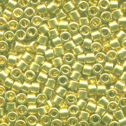 DB0031: 11/o MIYUKI DELICAS -Metallic Bright 24kt Gold