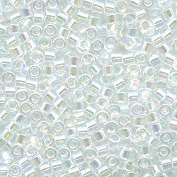DB0051:11/o MIYUKI DELICAS - Transparent Crystal, Iridescent (A/B)