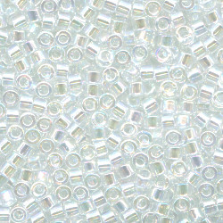 DB0051:11/o MIYUKI DELICAS - Transparent Crystal, Iridescent (A/B)