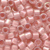 DB0070: 11/o MIYUKI DELICAS - Transparent, Rose Pink Lined