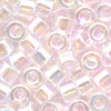 DB0082: 11/o MIYUKI DELICAS - Transparent,  Light Pink Lined, Iridescent (A/B)