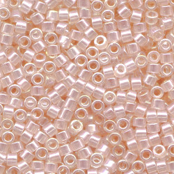 DB0106: 11/o MIYUKI DELICAS - Transparent Shell Pink, Luster