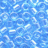 DB0113: 11/o MIYUKI DELICAS - Transparent Baby Blue, Light Silver Luster