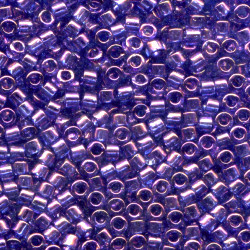 DB0117: 11/o MIYUKI DELICAS - Transparent Blue, Metallic Purple Luster