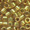 DB0121: 11/o MIYUKI DELICAS - Transparent Cocoa, Gold Luster