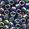 DB0128: 11/o MIYUKI DELICAS - Rainbow Plum, Gold Luster Vitrail