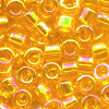 DB0151: 11/o MIYUKI DELICAS - Transparent Tangerine, Iridescent (A/B)
